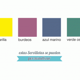 Tovallons 30×30 – 3 capes Colors