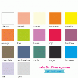 Servilletas 40×40 – 2 capas Blanca y Colores