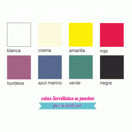 Servilletas 40×40 – 3 capas Blanca y Colores